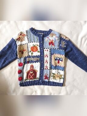 *SOLD* VINTAGE Heirloom Collectibles Unisex Buttonup Cardigan